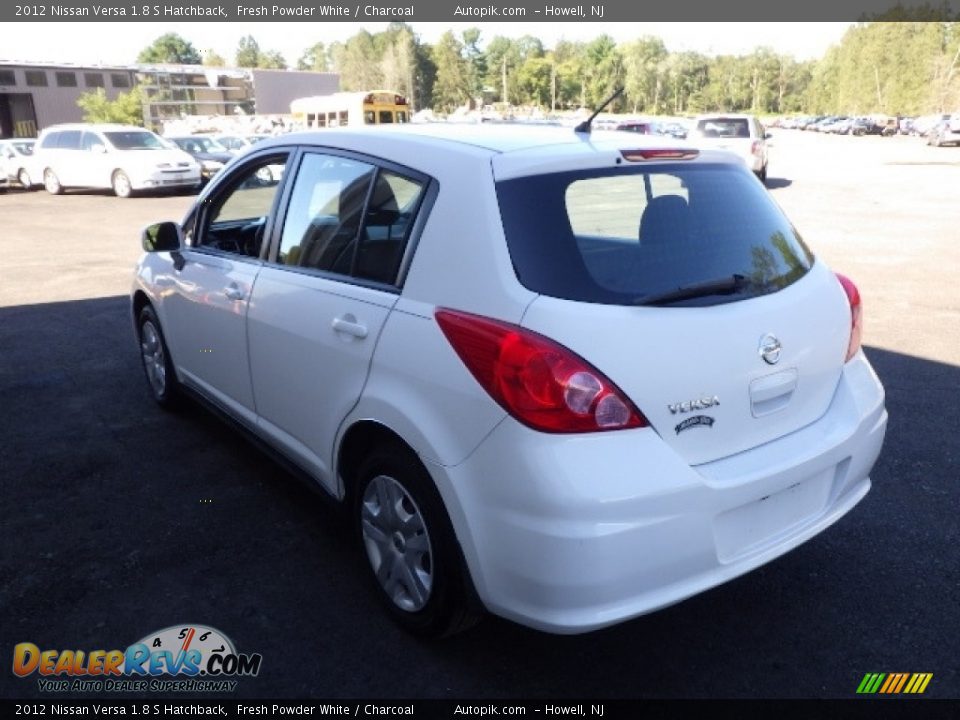 2012 Nissan Versa 1.8 S Hatchback Fresh Powder White / Charcoal Photo #4