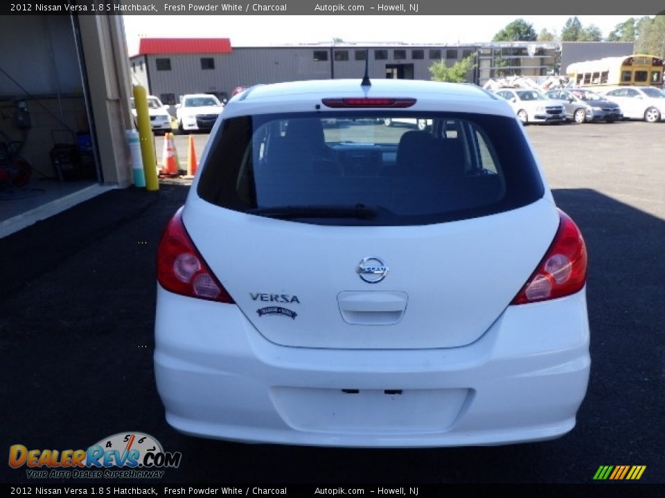 2012 Nissan Versa 1.8 S Hatchback Fresh Powder White / Charcoal Photo #5