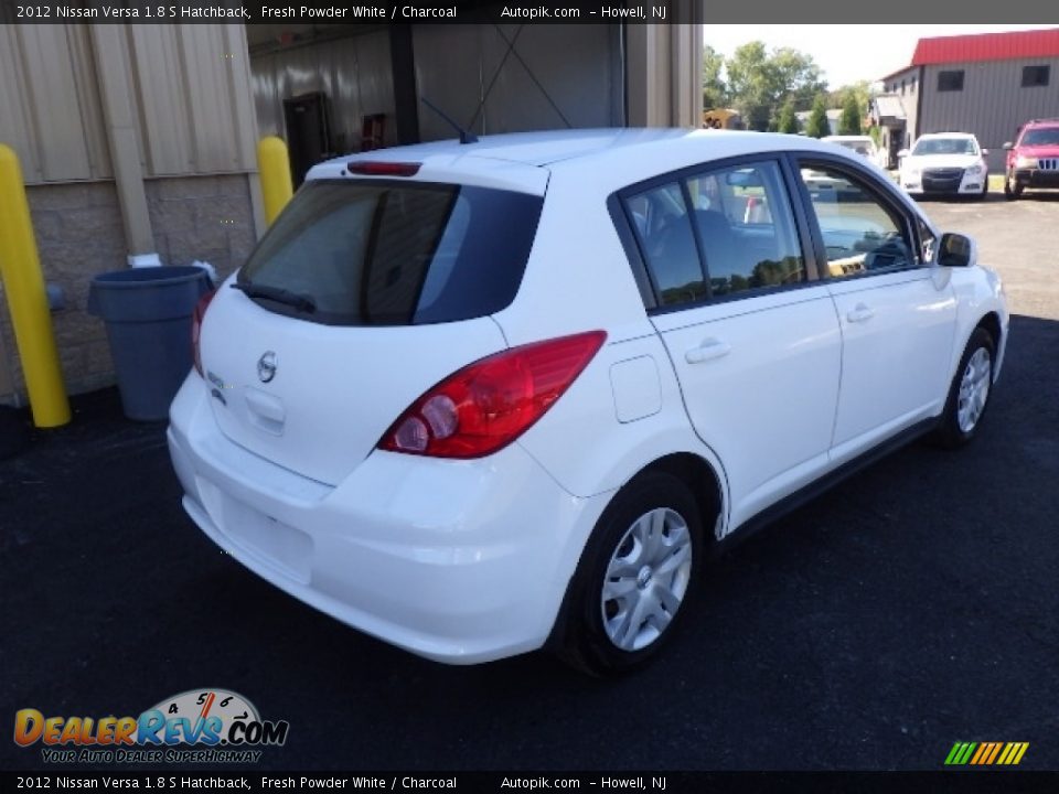 2012 Nissan Versa 1.8 S Hatchback Fresh Powder White / Charcoal Photo #6