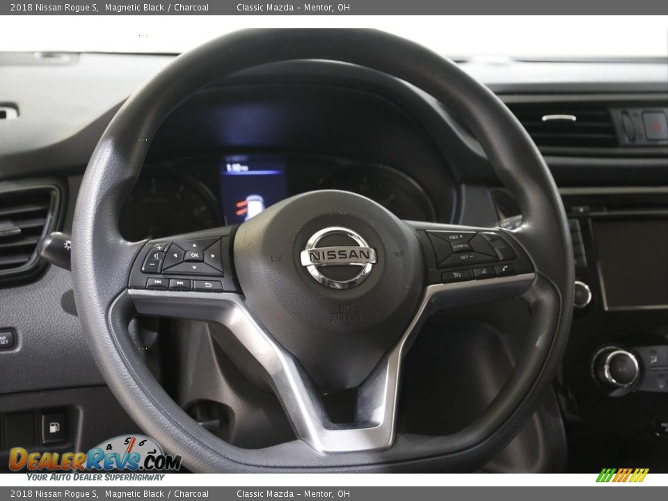 2018 Nissan Rogue S Magnetic Black / Charcoal Photo #7