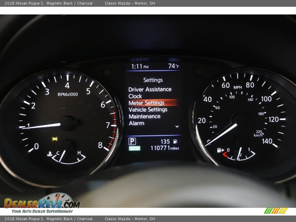 2018 Nissan Rogue S Magnetic Black / Charcoal Photo #8