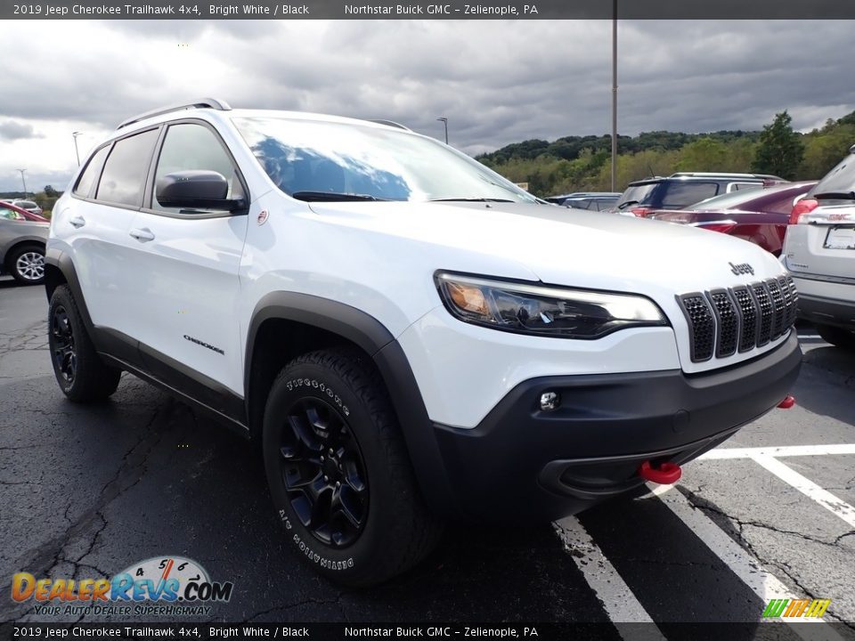 2019 Jeep Cherokee Trailhawk 4x4 Bright White / Black Photo #4