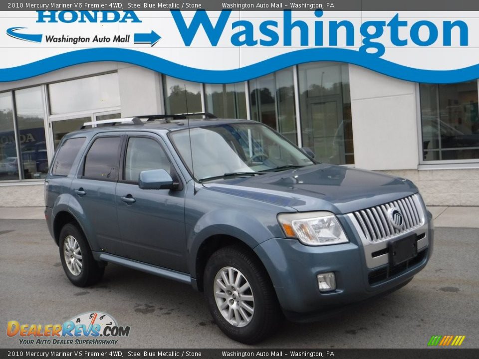 2010 Mercury Mariner V6 Premier 4WD Steel Blue Metallic / Stone Photo #1