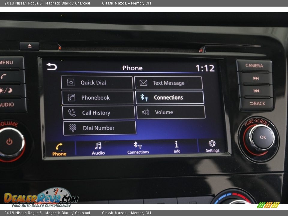 2018 Nissan Rogue S Magnetic Black / Charcoal Photo #11