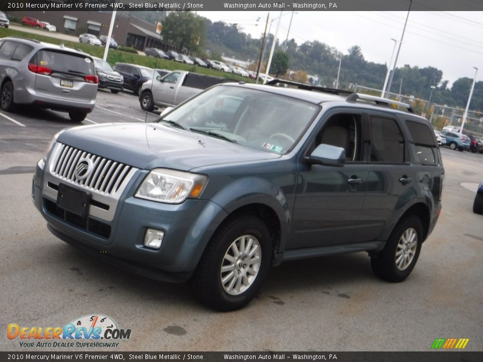 2010 Mercury Mariner V6 Premier 4WD Steel Blue Metallic / Stone Photo #5