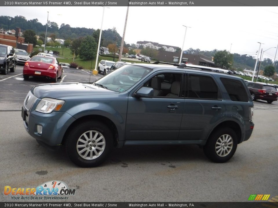 2010 Mercury Mariner V6 Premier 4WD Steel Blue Metallic / Stone Photo #6