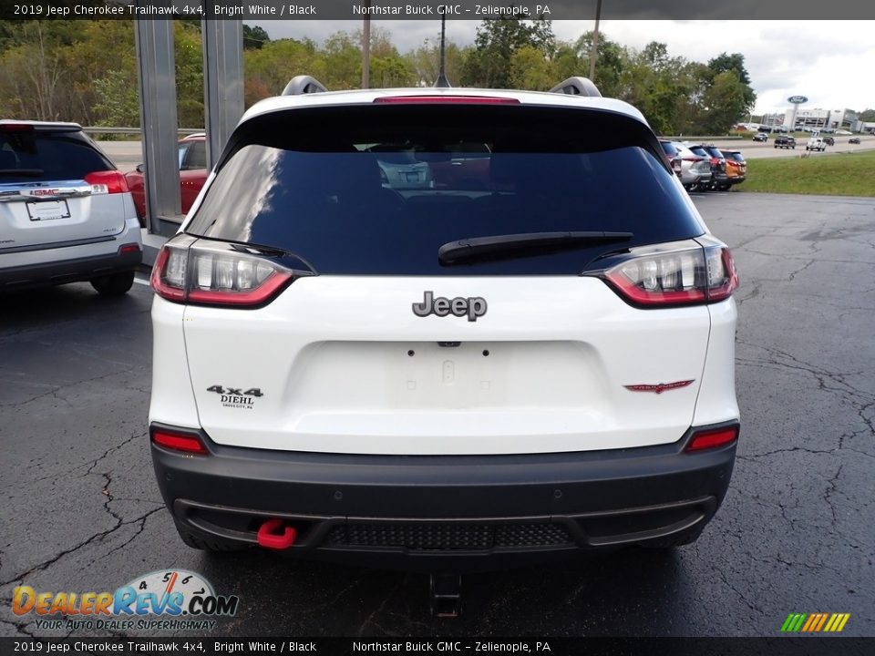 2019 Jeep Cherokee Trailhawk 4x4 Bright White / Black Photo #10