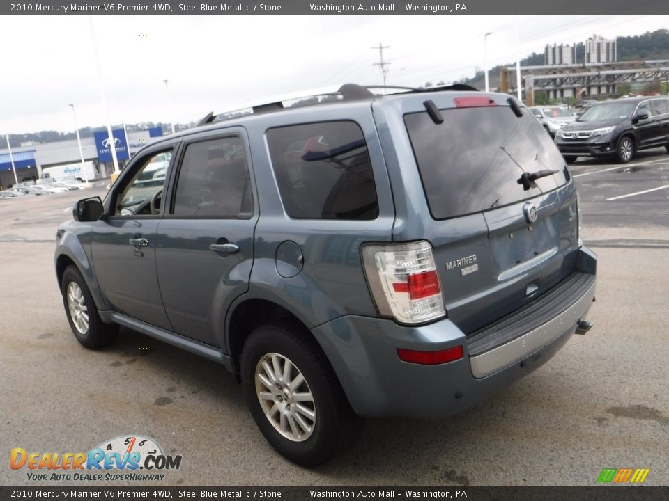 2010 Mercury Mariner V6 Premier 4WD Steel Blue Metallic / Stone Photo #8