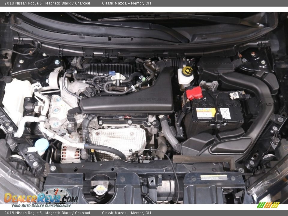 2018 Nissan Rogue S Magnetic Black / Charcoal Photo #19
