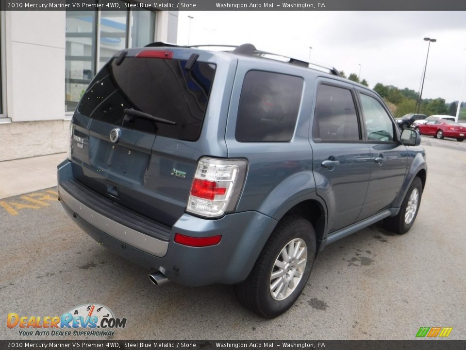 2010 Mercury Mariner V6 Premier 4WD Steel Blue Metallic / Stone Photo #10