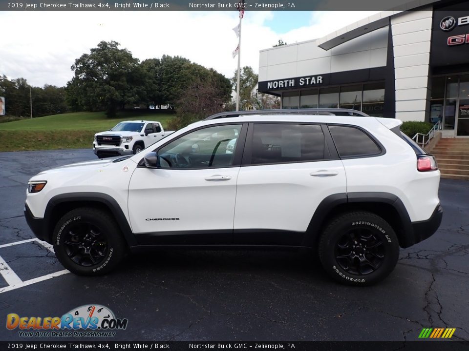 2019 Jeep Cherokee Trailhawk 4x4 Bright White / Black Photo #14