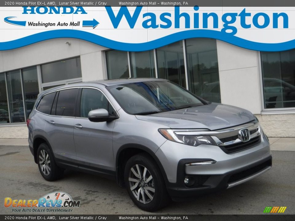 2020 Honda Pilot EX-L AWD Lunar Silver Metallic / Gray Photo #1