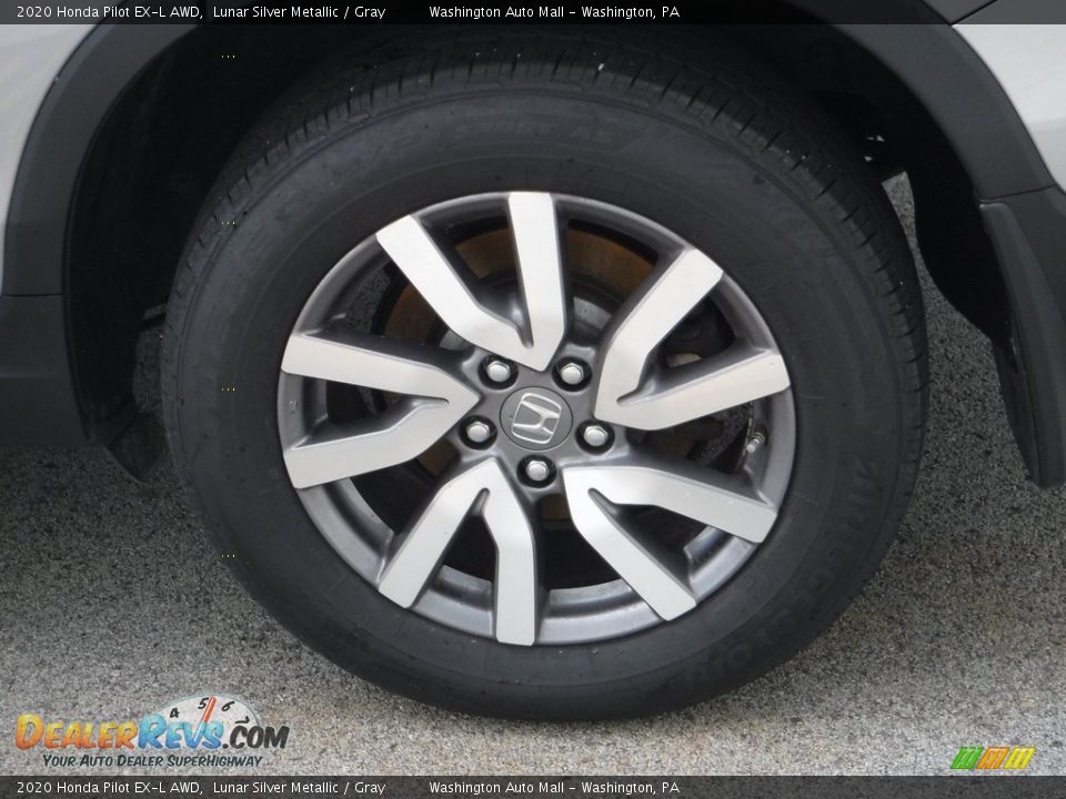 2020 Honda Pilot EX-L AWD Lunar Silver Metallic / Gray Photo #7