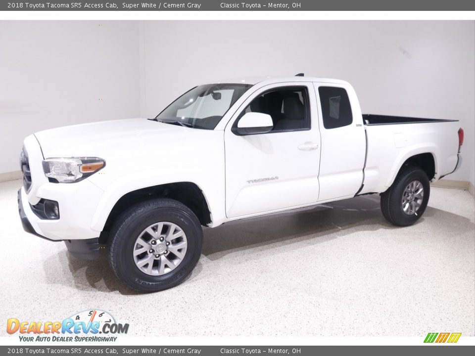 2018 Toyota Tacoma SR5 Access Cab Super White / Cement Gray Photo #3