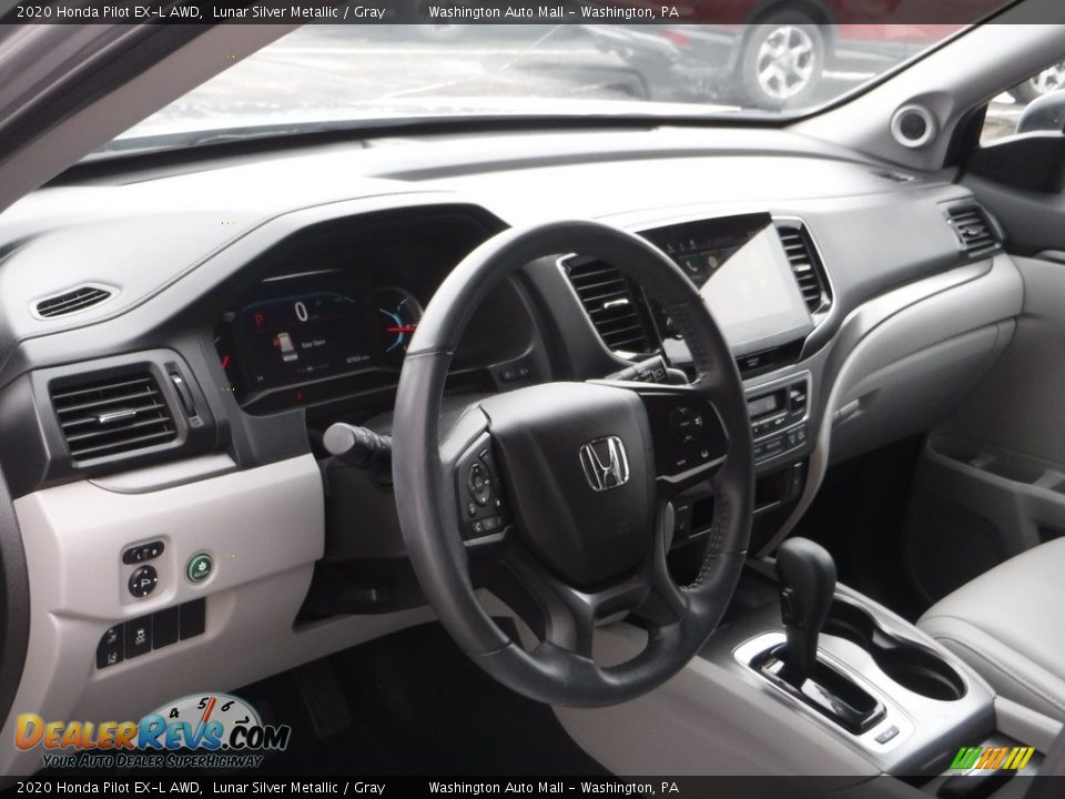 2020 Honda Pilot EX-L AWD Lunar Silver Metallic / Gray Photo #13