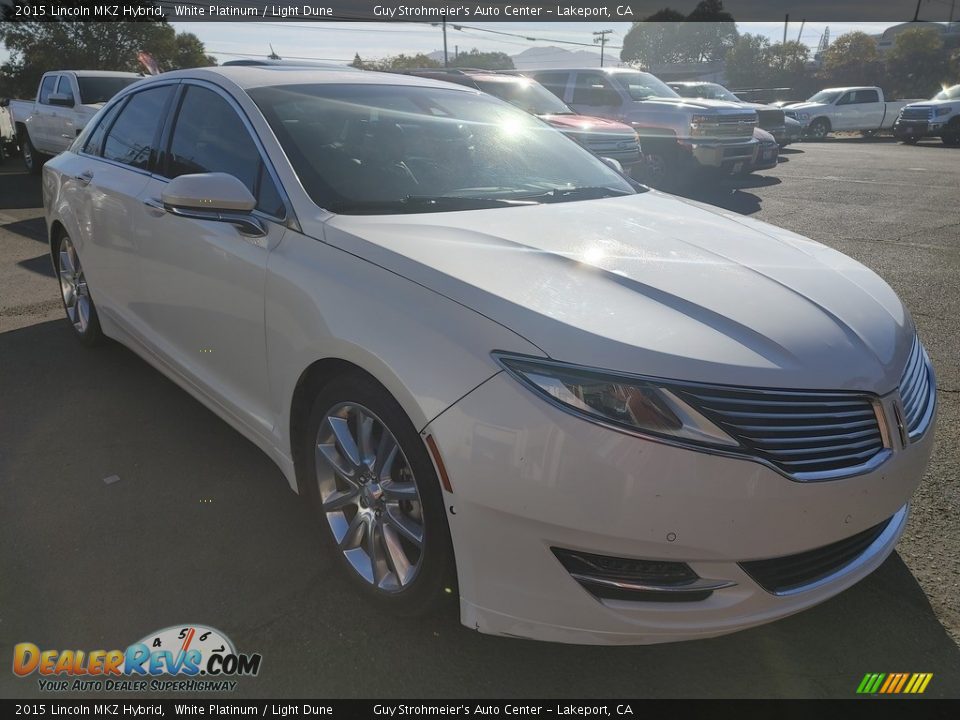 2015 Lincoln MKZ Hybrid White Platinum / Light Dune Photo #1