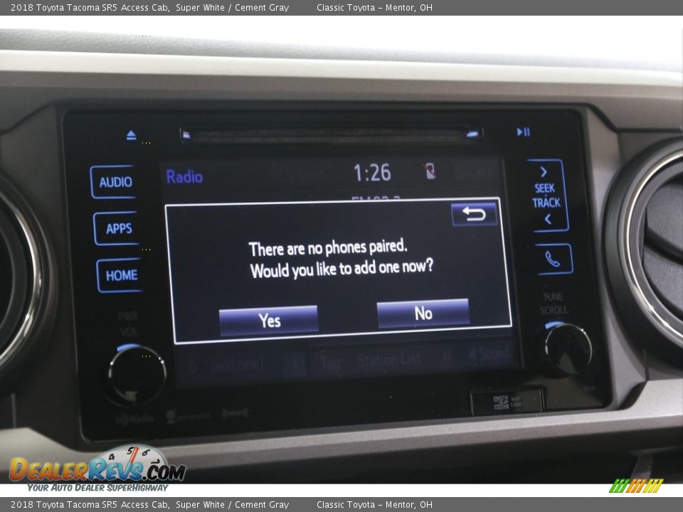 2018 Toyota Tacoma SR5 Access Cab Super White / Cement Gray Photo #11