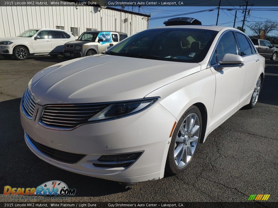 2015 Lincoln MKZ Hybrid White Platinum / Light Dune Photo #3