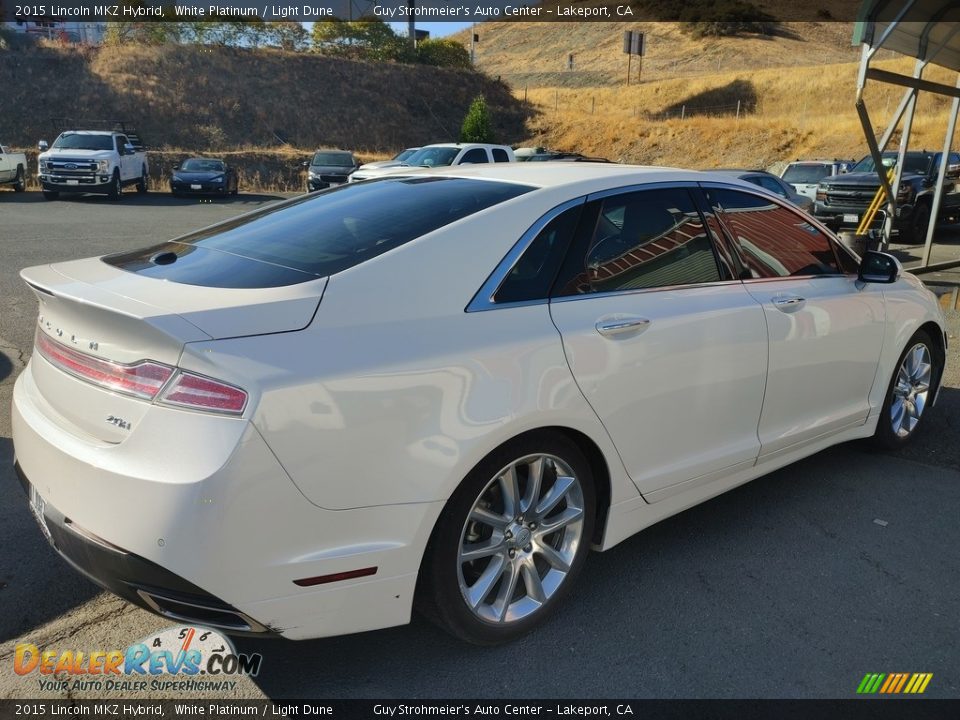 2015 Lincoln MKZ Hybrid White Platinum / Light Dune Photo #4