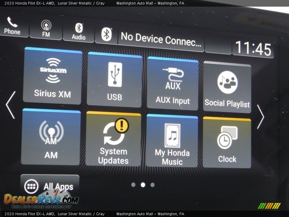 2020 Honda Pilot EX-L AWD Lunar Silver Metallic / Gray Photo #22