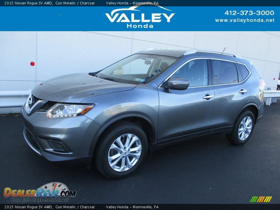 2015 Nissan Rogue SV AWD Gun Metallic / Charcoal Photo #1