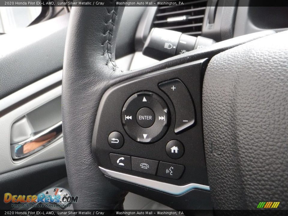 2020 Honda Pilot EX-L AWD Lunar Silver Metallic / Gray Photo #26
