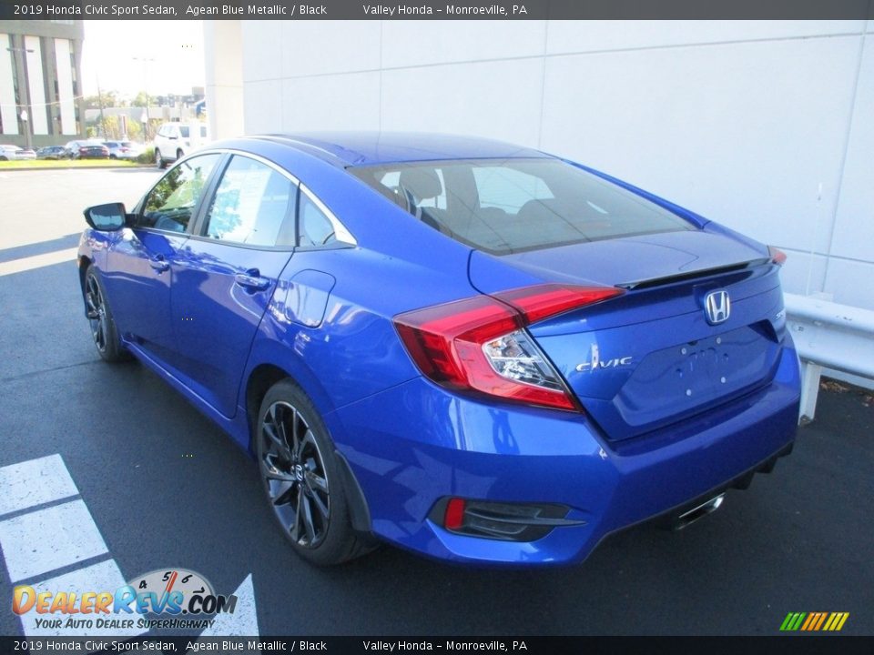 2019 Honda Civic Sport Sedan Agean Blue Metallic / Black Photo #3