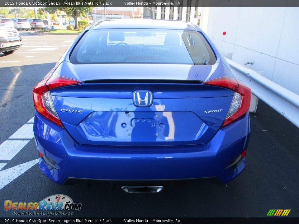 2019 Honda Civic Sport Sedan Agean Blue Metallic / Black Photo #4