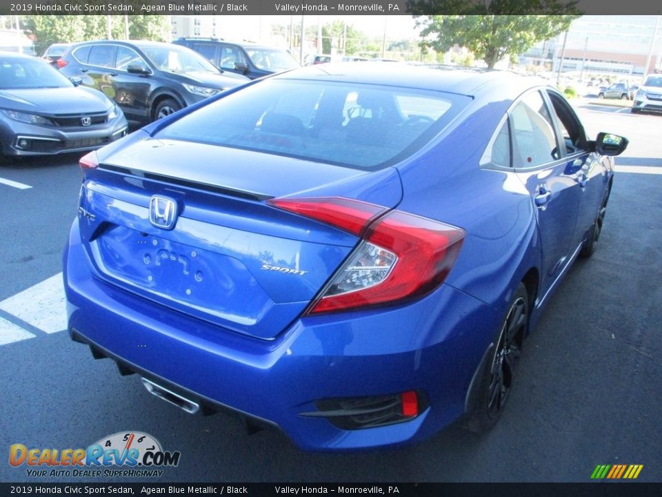 2019 Honda Civic Sport Sedan Agean Blue Metallic / Black Photo #5