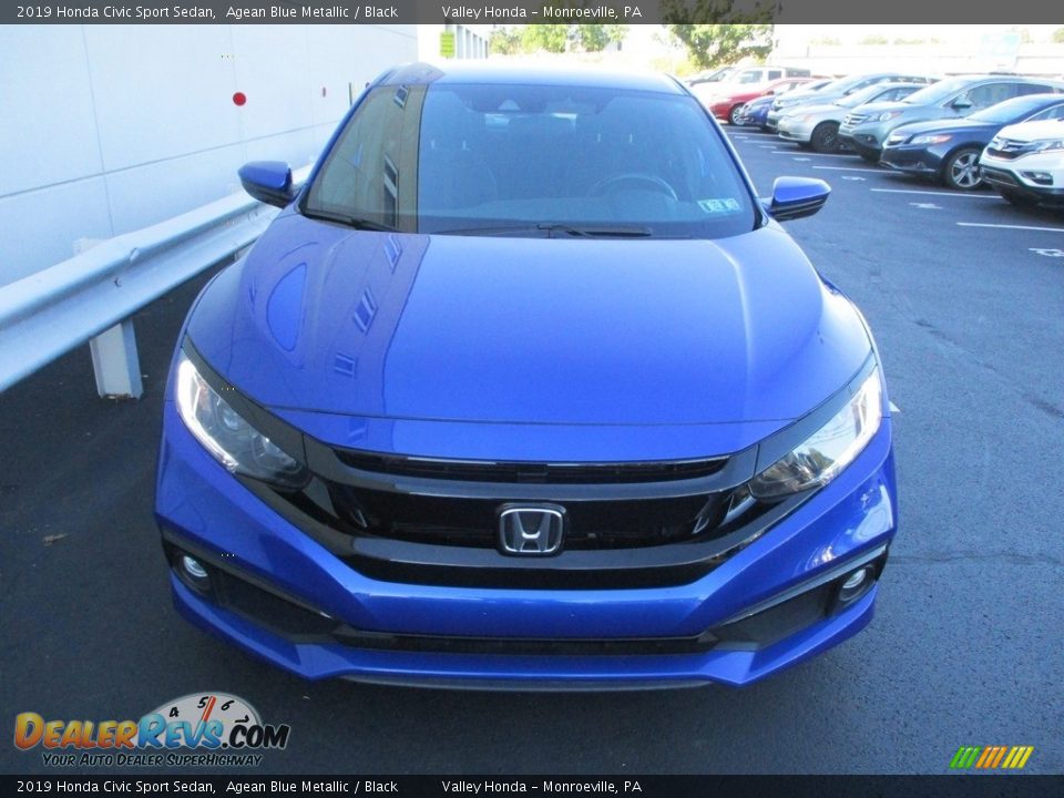 2019 Honda Civic Sport Sedan Agean Blue Metallic / Black Photo #8