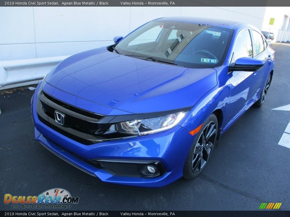 2019 Honda Civic Sport Sedan Agean Blue Metallic / Black Photo #9