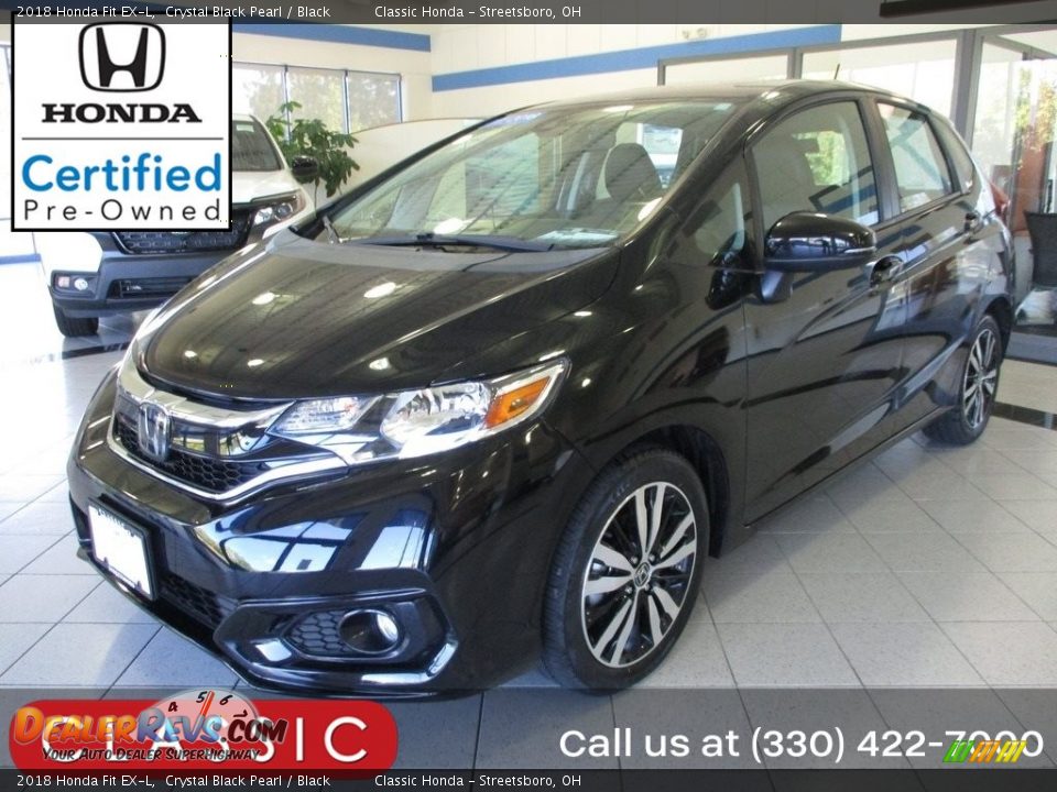 2018 Honda Fit EX-L Crystal Black Pearl / Black Photo #1