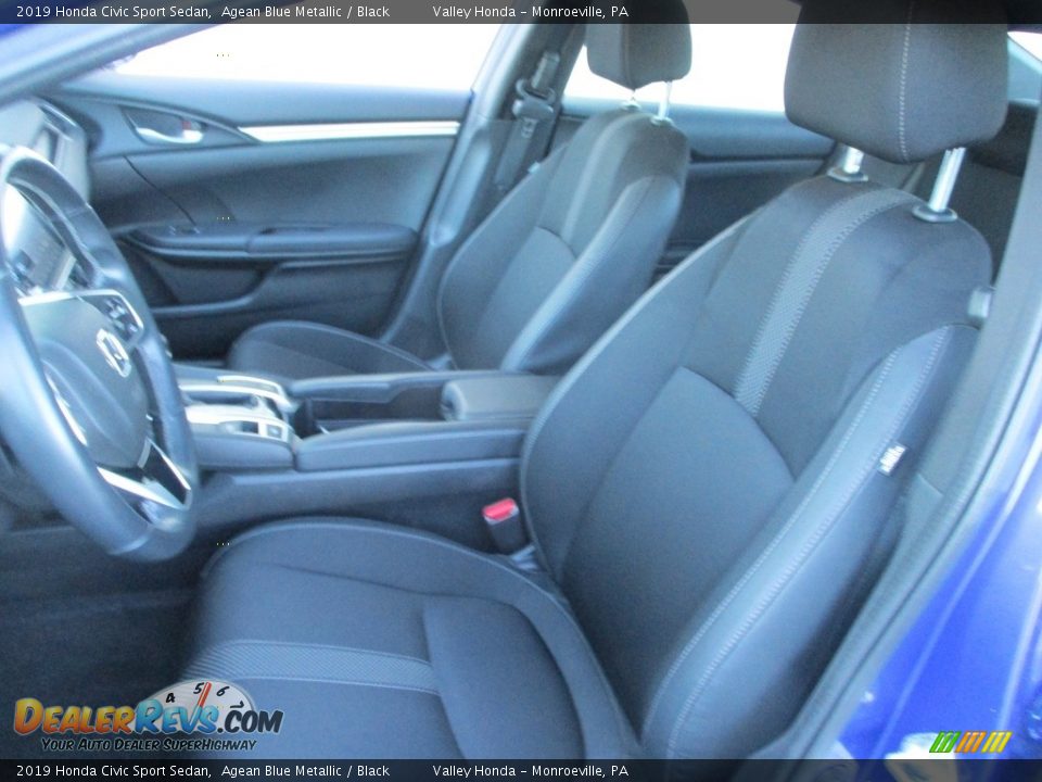 2019 Honda Civic Sport Sedan Agean Blue Metallic / Black Photo #11