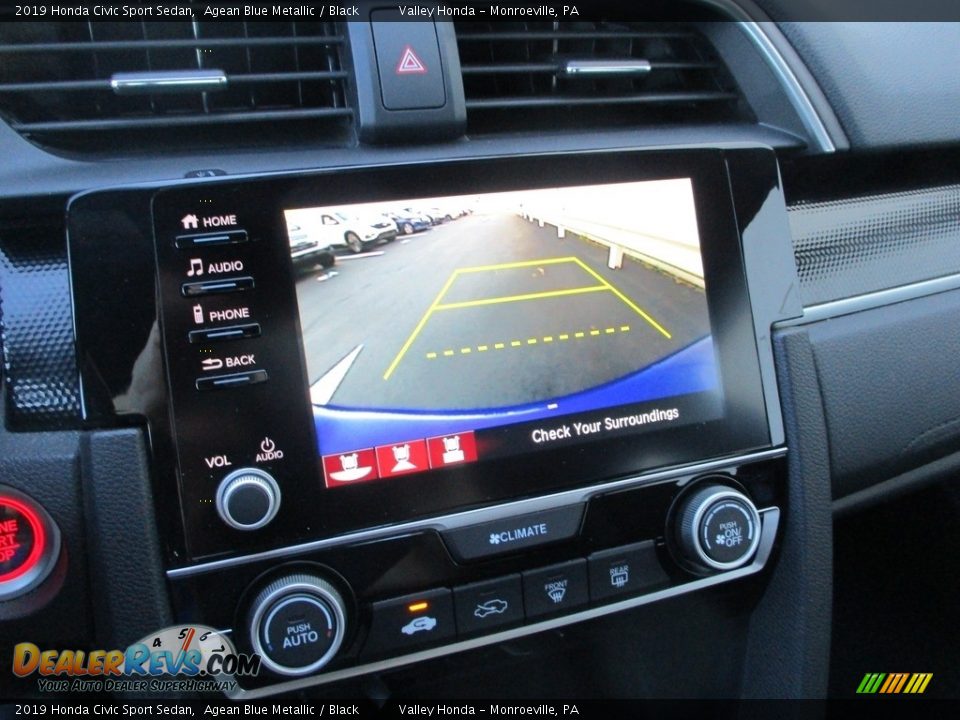 2019 Honda Civic Sport Sedan Agean Blue Metallic / Black Photo #15