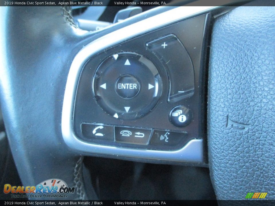 2019 Honda Civic Sport Sedan Agean Blue Metallic / Black Photo #18