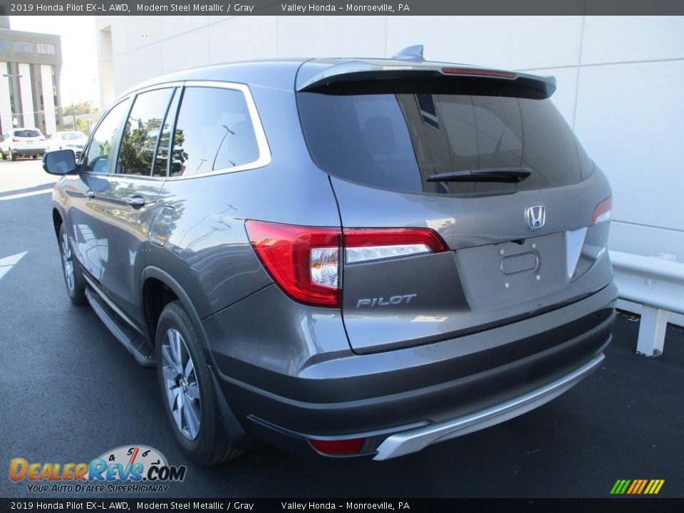 2019 Honda Pilot EX-L AWD Modern Steel Metallic / Gray Photo #3