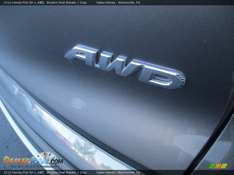 2019 Honda Pilot EX-L AWD Modern Steel Metallic / Gray Photo #6