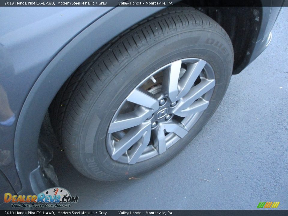 2019 Honda Pilot EX-L AWD Modern Steel Metallic / Gray Photo #7