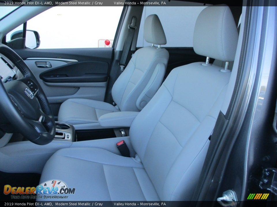 2019 Honda Pilot EX-L AWD Modern Steel Metallic / Gray Photo #12