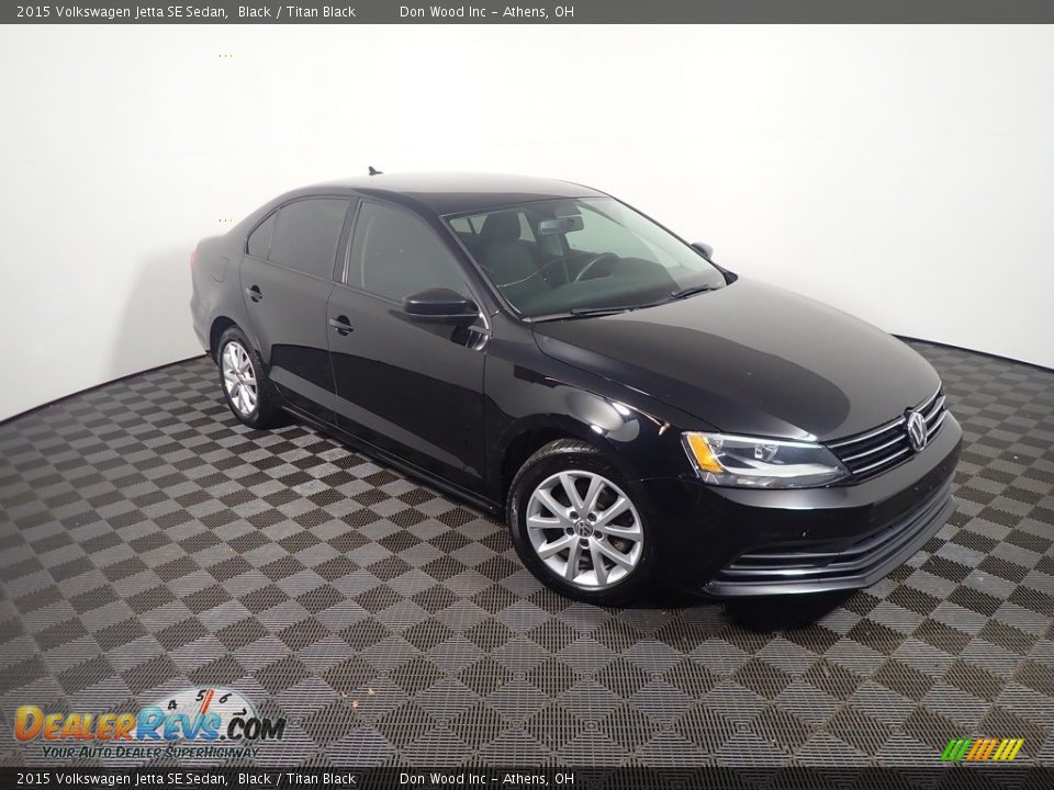 Black 2015 Volkswagen Jetta SE Sedan Photo #3