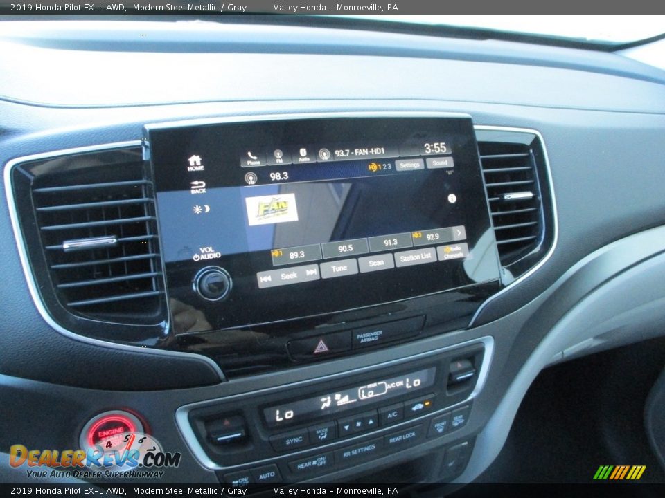 2019 Honda Pilot EX-L AWD Modern Steel Metallic / Gray Photo #16