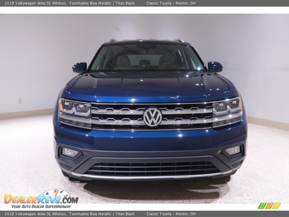 2018 Volkswagen Atlas SE 4Motion Tourmaline Blue Metallic / Titan Black Photo #2