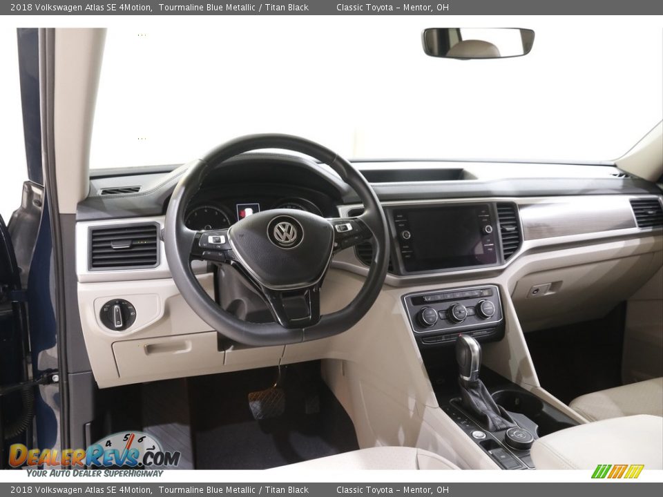 2018 Volkswagen Atlas SE 4Motion Tourmaline Blue Metallic / Titan Black Photo #6