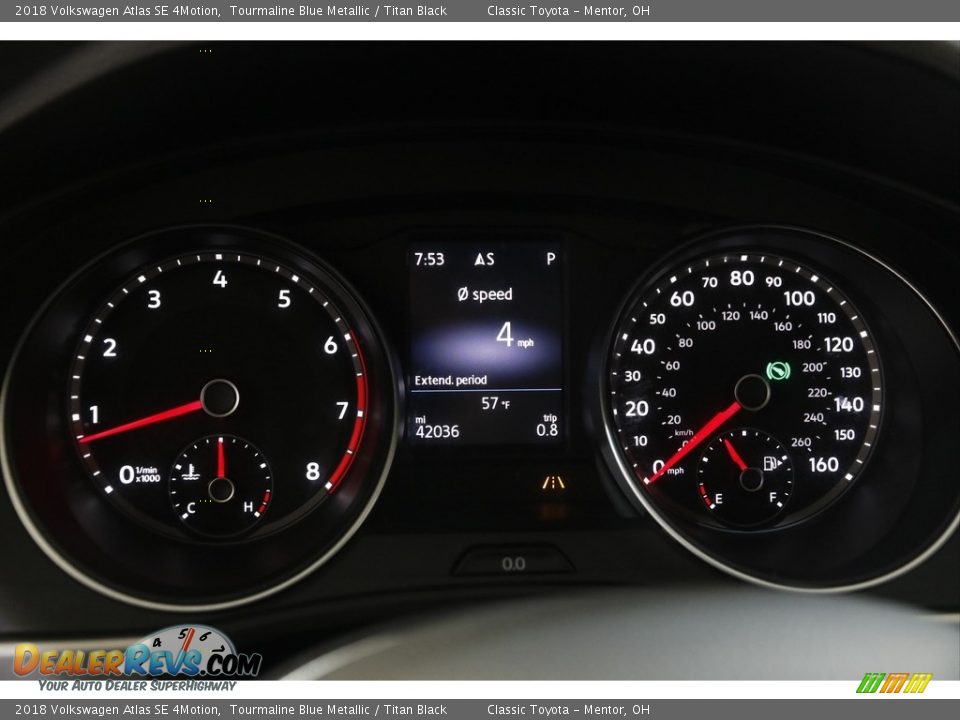 2018 Volkswagen Atlas SE 4Motion Tourmaline Blue Metallic / Titan Black Photo #8