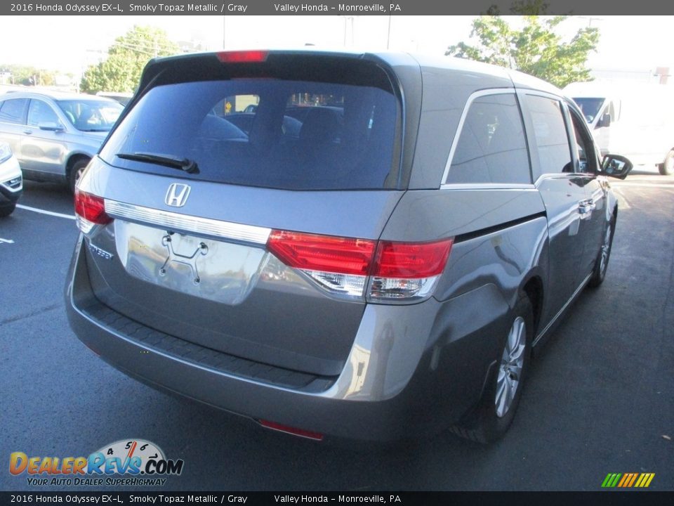 2016 Honda Odyssey EX-L Smoky Topaz Metallic / Gray Photo #5