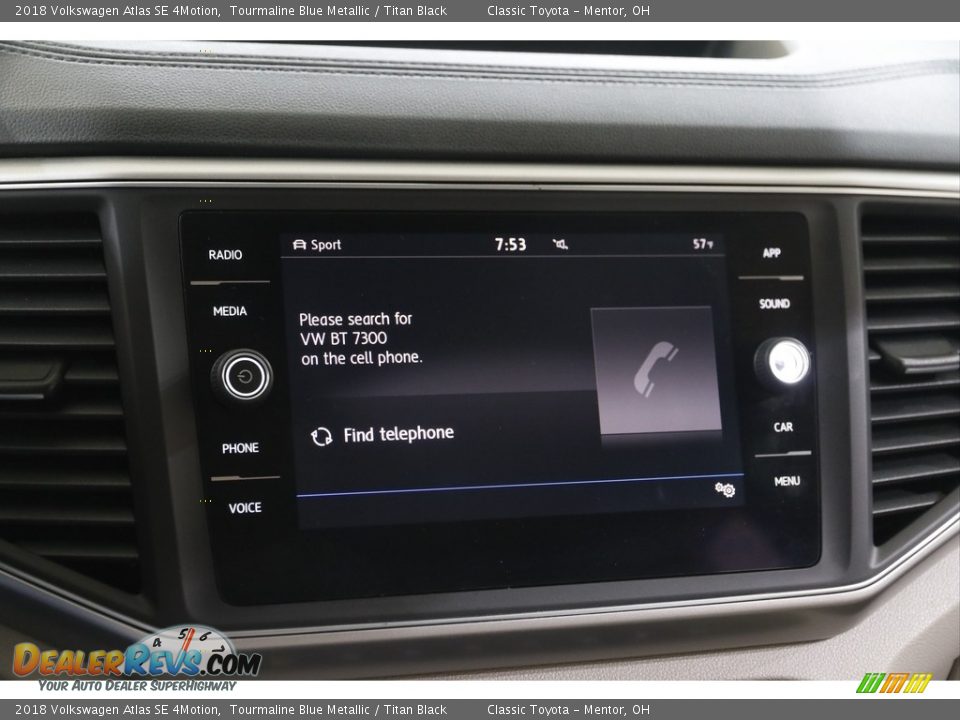 2018 Volkswagen Atlas SE 4Motion Tourmaline Blue Metallic / Titan Black Photo #11