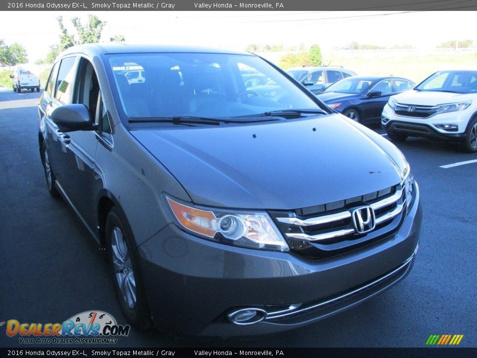 2016 Honda Odyssey EX-L Smoky Topaz Metallic / Gray Photo #7