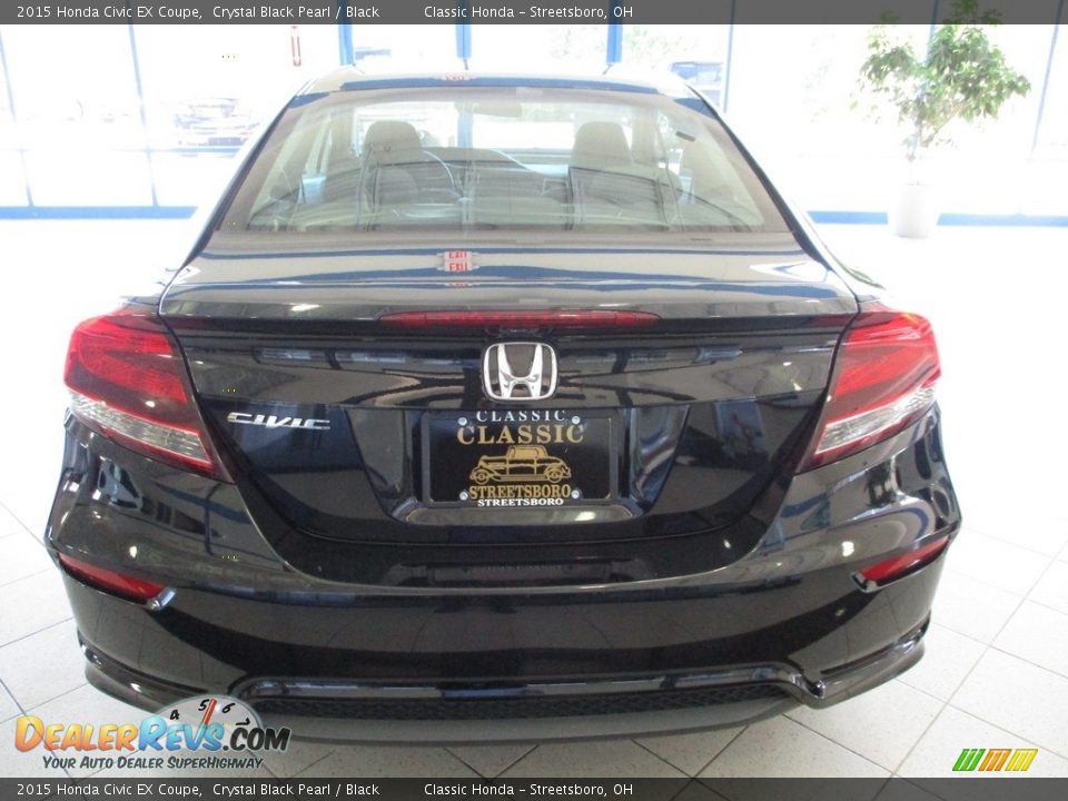 2015 Honda Civic EX Coupe Crystal Black Pearl / Black Photo #8