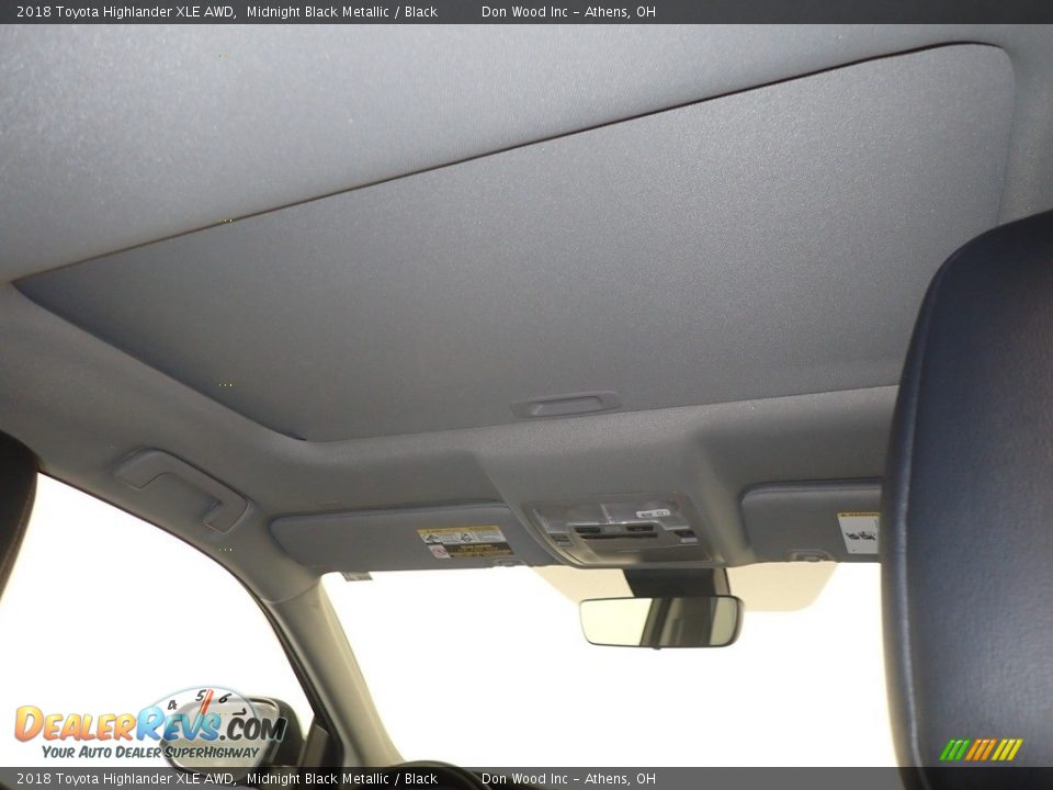 2018 Toyota Highlander XLE AWD Midnight Black Metallic / Black Photo #2