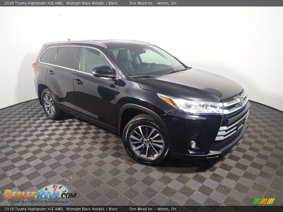 2018 Toyota Highlander XLE AWD Midnight Black Metallic / Black Photo #6